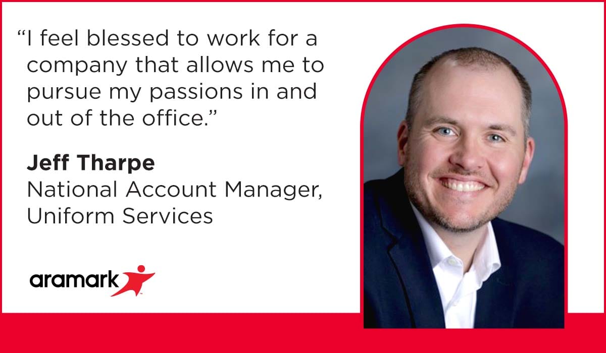 quote from Jeff Tharpe, with portrait